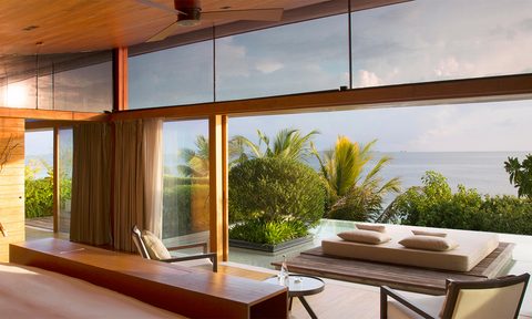 hotel room views Coco Privé Private Island