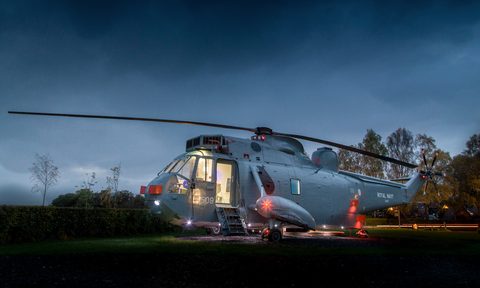 Royal Navy Helicopter Glamping