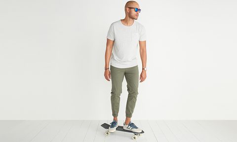 Marine Layer Tees Saddle Pocket Tee in Natural Lafayette Stripe