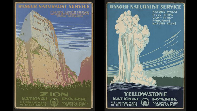 Vintage National Park Posters Public Domain