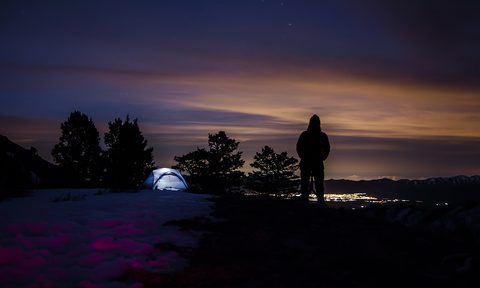 camping at night