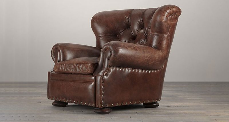 Churchill Leather Chair with Nailheads