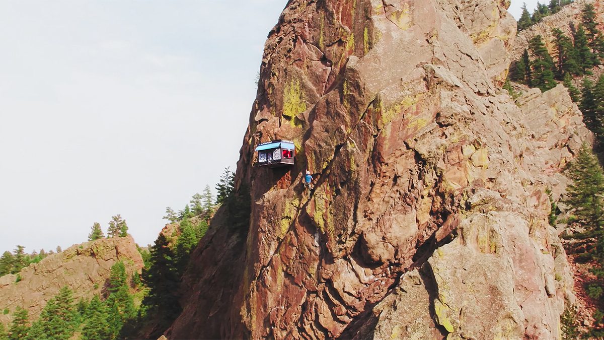mountain cliffside shop