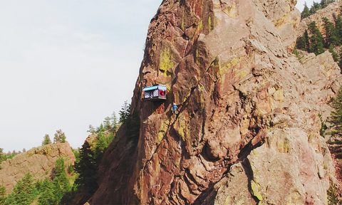 mountain cliffside shop
