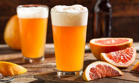 A pair of shandy beers.