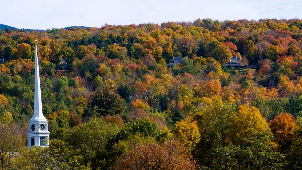 Trek Travel Vermont steeple