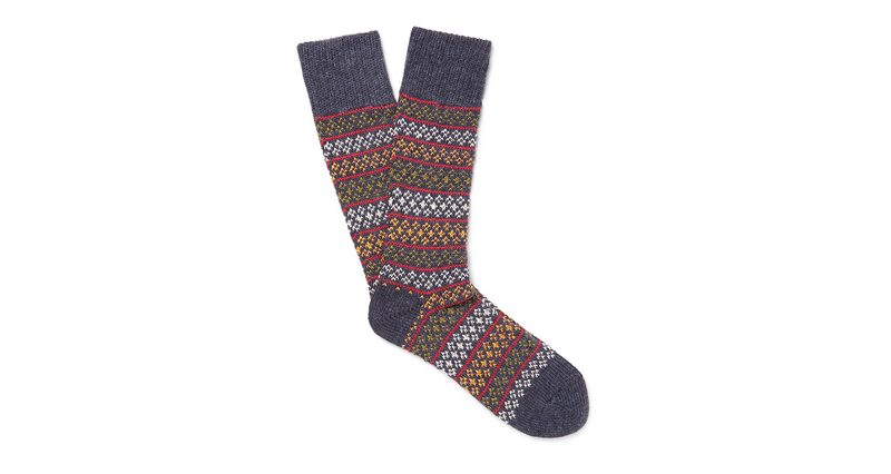 Anonymousism Patterned Knit Socks