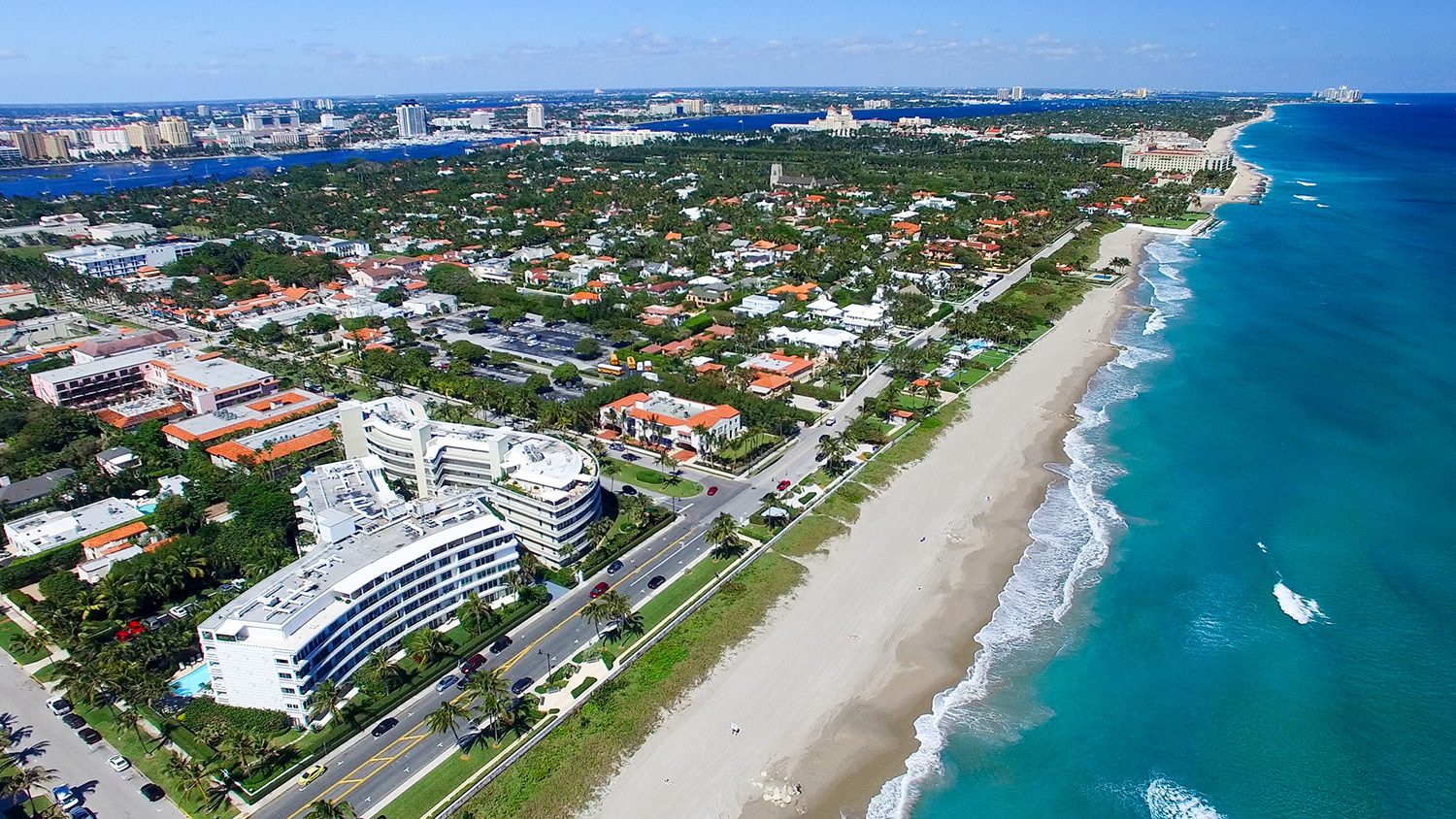 A view of the strip at Palm Beach, Florida.