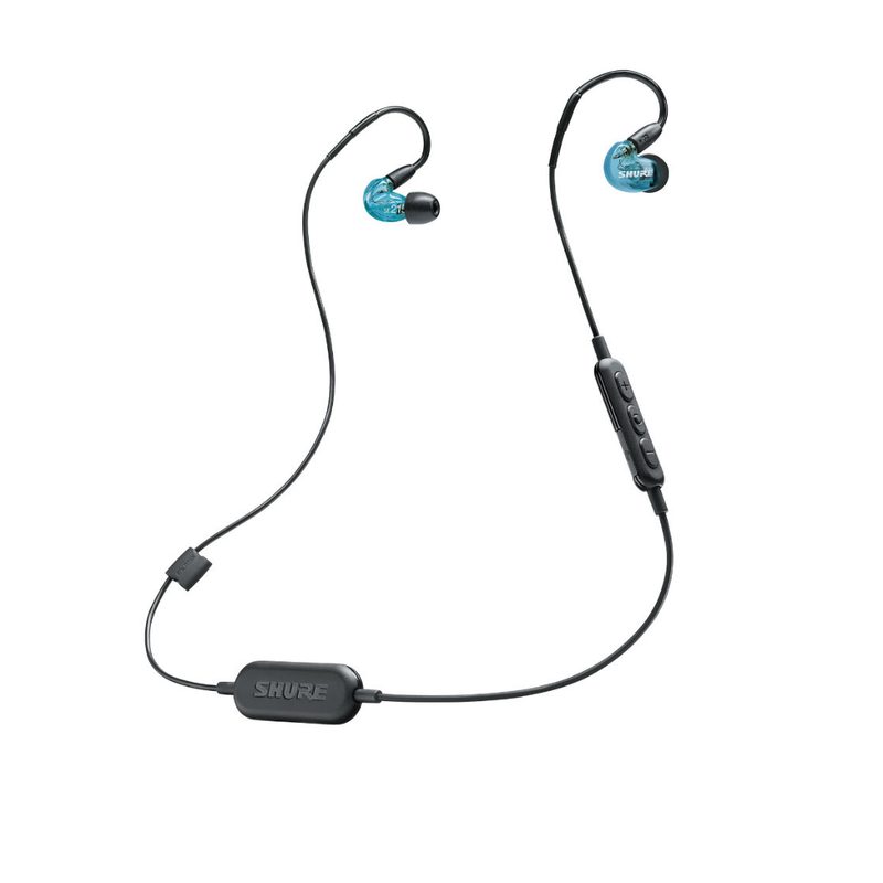 Shure SE215 wireless earbuds blue