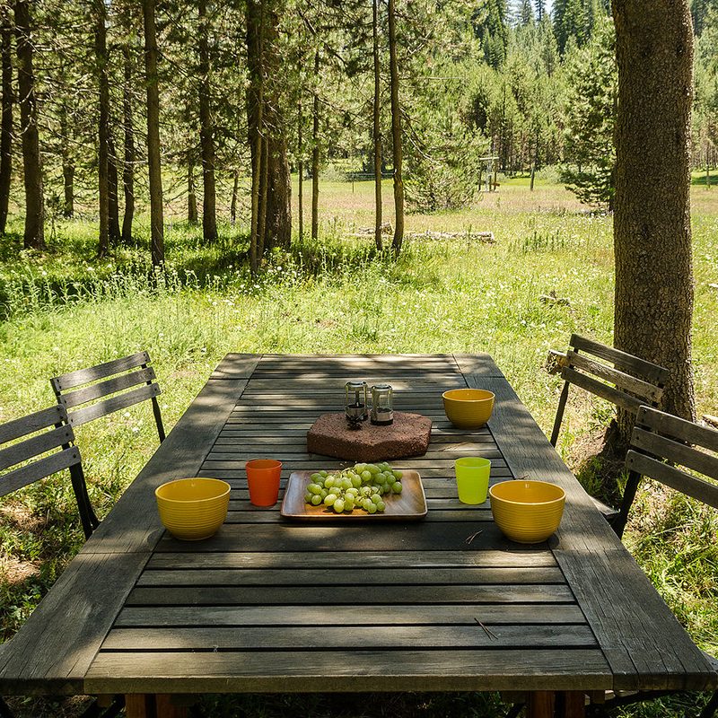 Red A-frame Yosemite Cabin Rental