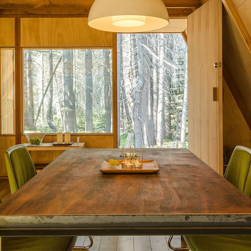 Red A-frame Yosemite Cabin Rental