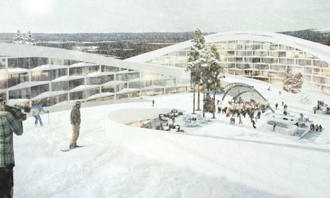 finnish resort koutalaki ski village rooftop slopes