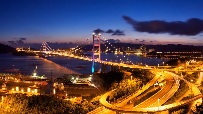iconic bridges Tsing Ma bridge