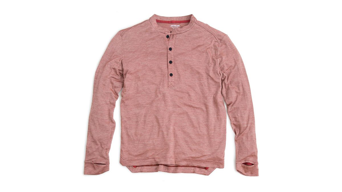DryWeight Merino Henley in Clay