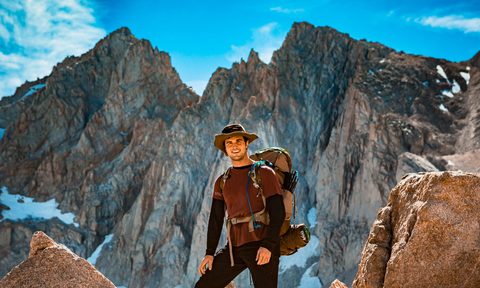 beau mirchoff in front of mountains and blue sky