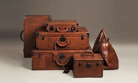 Six-piece Alligator Luggage Set (by Bottega Veneta)