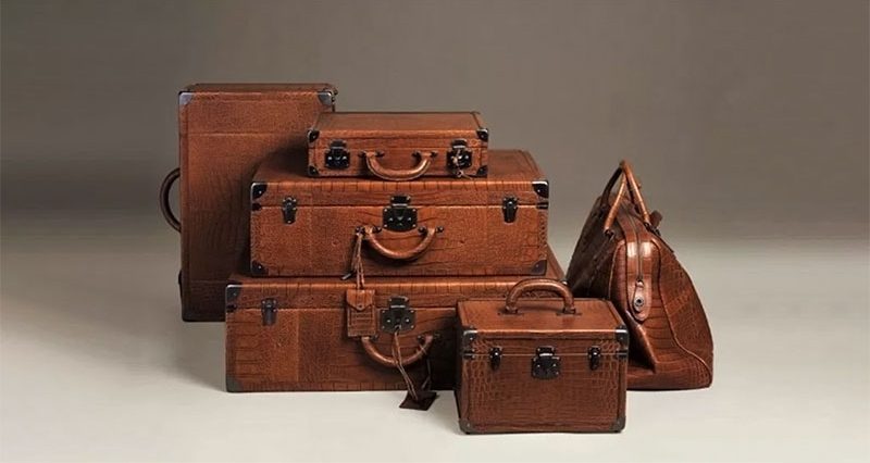 Six-piece Alligator Luggage Set (by Bottega Veneta)