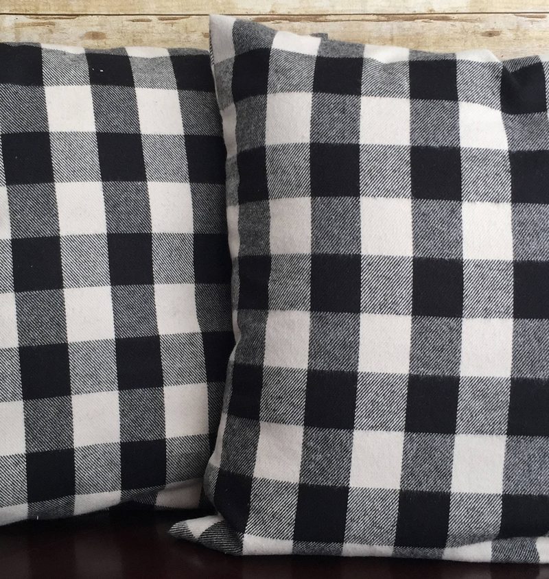 black buffalo check pillow cover