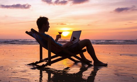 cancun ceo search travel contest man beach computer