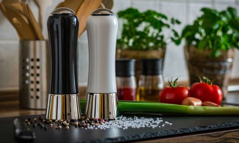 A fancy salt and pepper shaker