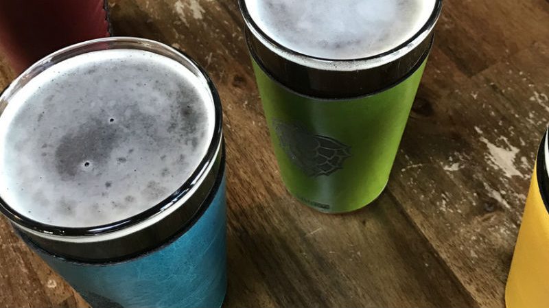 Toast Leather Pint Glass Cuff