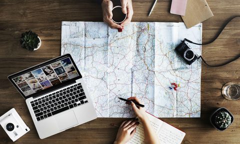 travel planning computer map