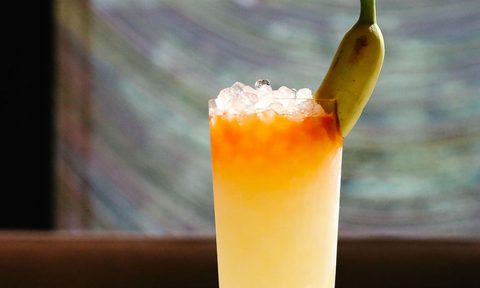 Banana liqueur cocktail