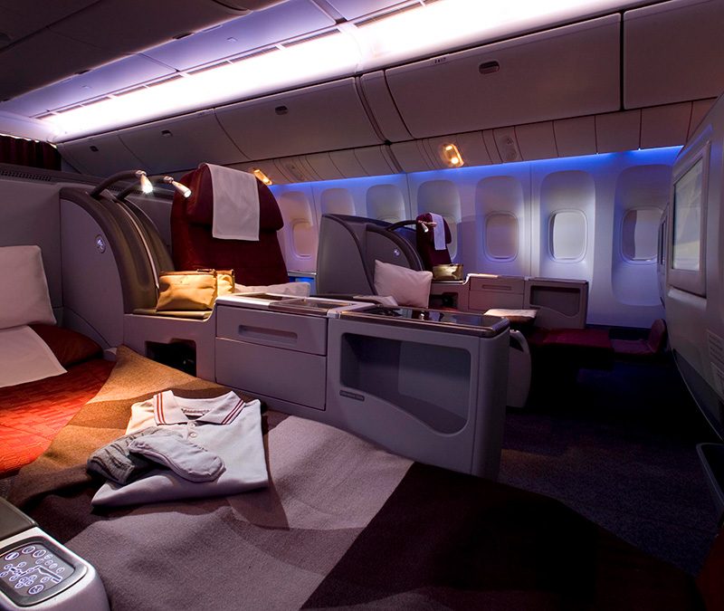 Qatar Airways business class bed