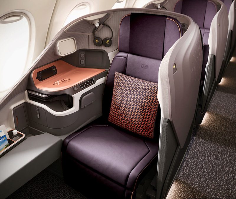 Business class Singapore seat
