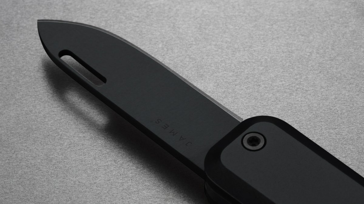 james brand elko knife all black blade close up