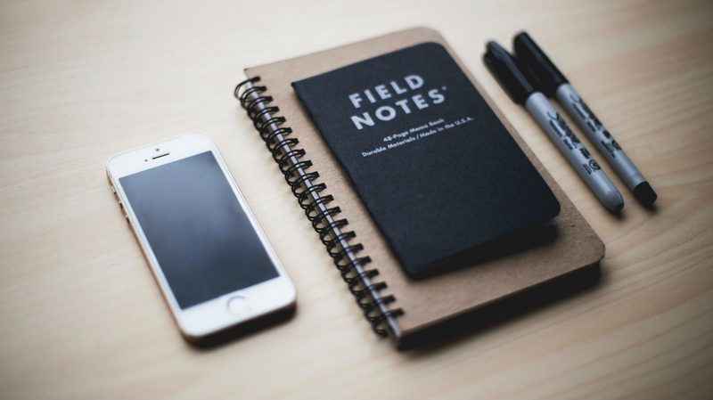 field notes notebook phone