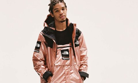 the north face supreme rose gold lifestyle