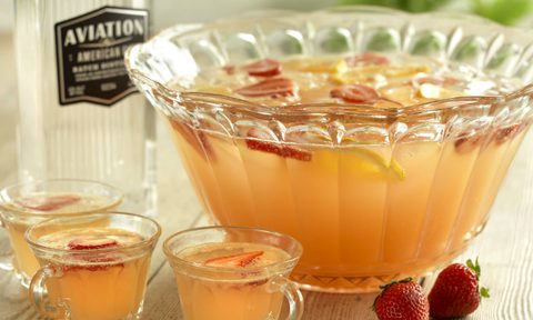 Aviation Gin Champagne Punch cocktail
