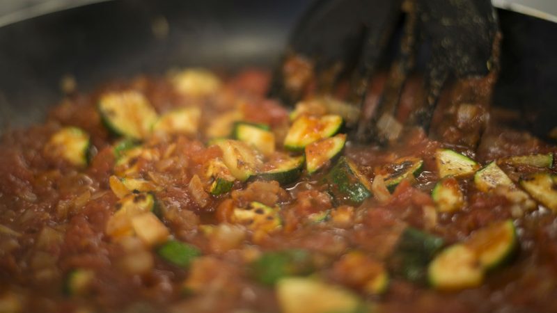 Blue Apron Mediterranean Meal Cooking