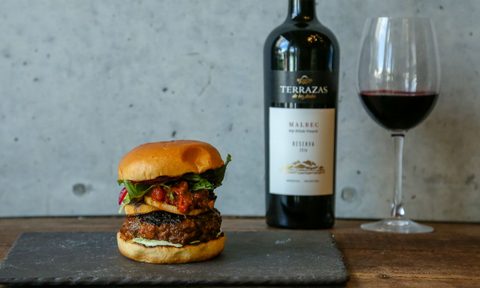 chorizo burger recipe aaron sanchez rerrazas de los andes reserva malbec