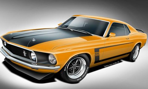 classic recreations ford mustang boss 302 rendering