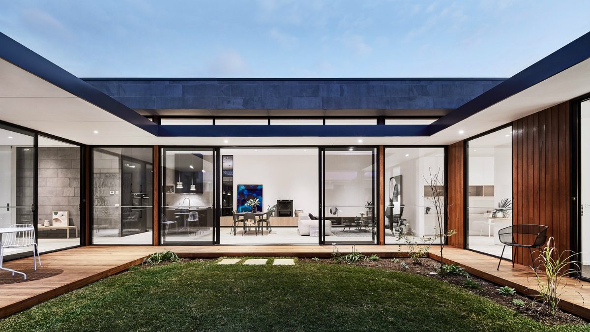 courtyard house model home designed by auhaus architecture for life spaces group  copy