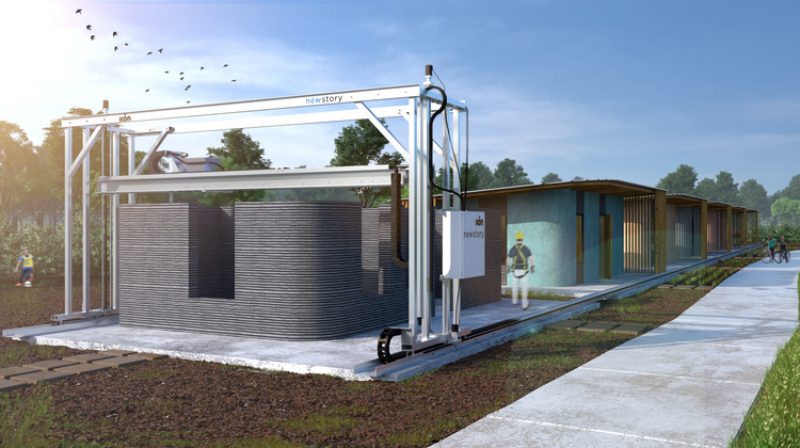 icon 3d printed house new story rendering