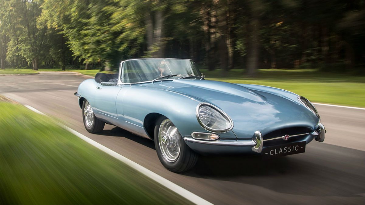 royal wedding prince harry meghan markle jaguar e type zero road
