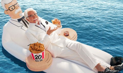 kfc pool float fried chicken