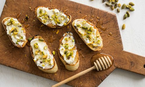 La Brea Bakery Honey Toast with Fresh Ricotta and Pistachios