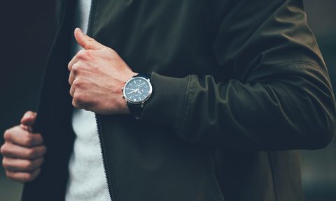 the legendary guide to everything man wearing jacket and watch
