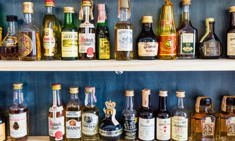 Mini bottles of alcohol