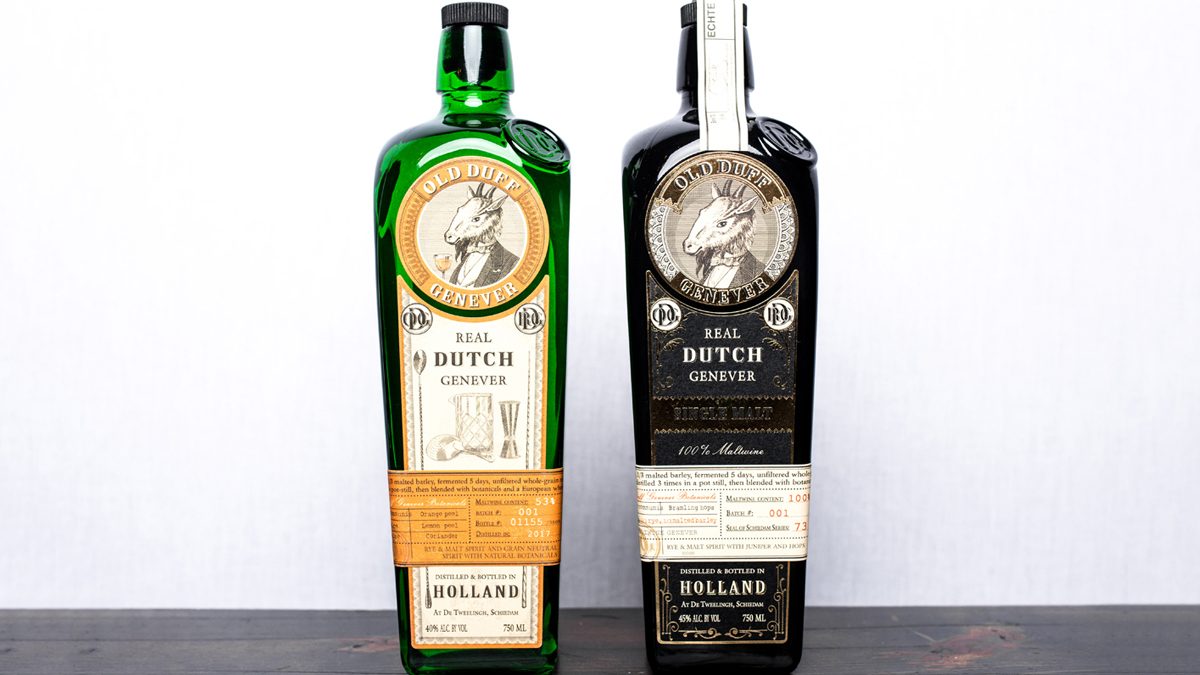 Bottles of Old Duff Real Dutch Genever