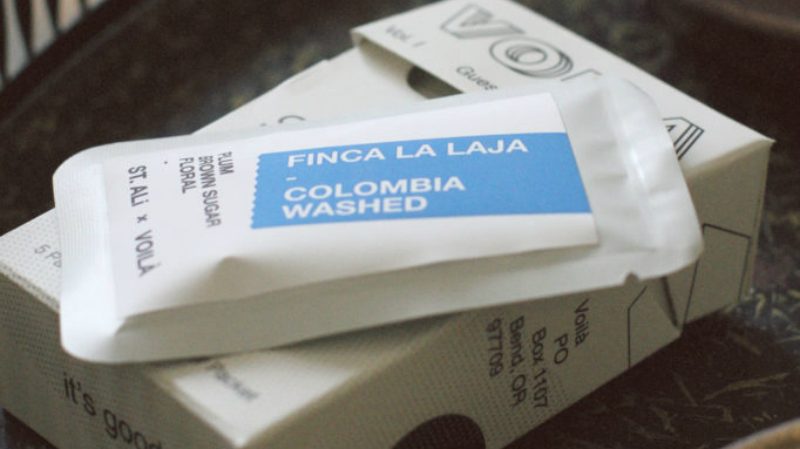 Voila and St Ali Finca La Laja packet box