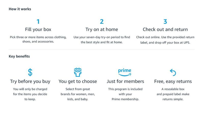 amazon prime wardrobe how it works