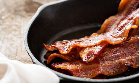 frying bacon