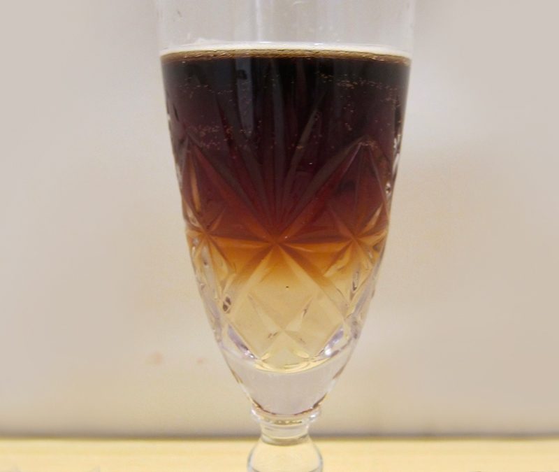 A Black Velvet beer cocktail