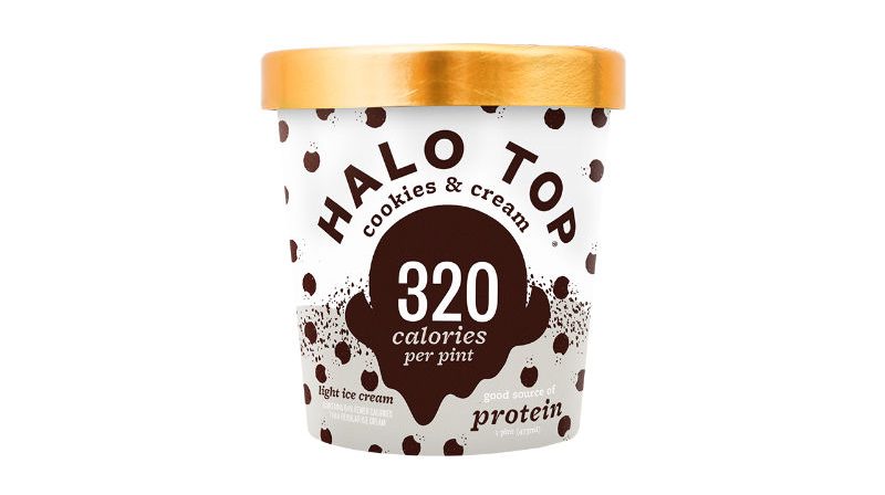 halo top cookies and cream ice cream