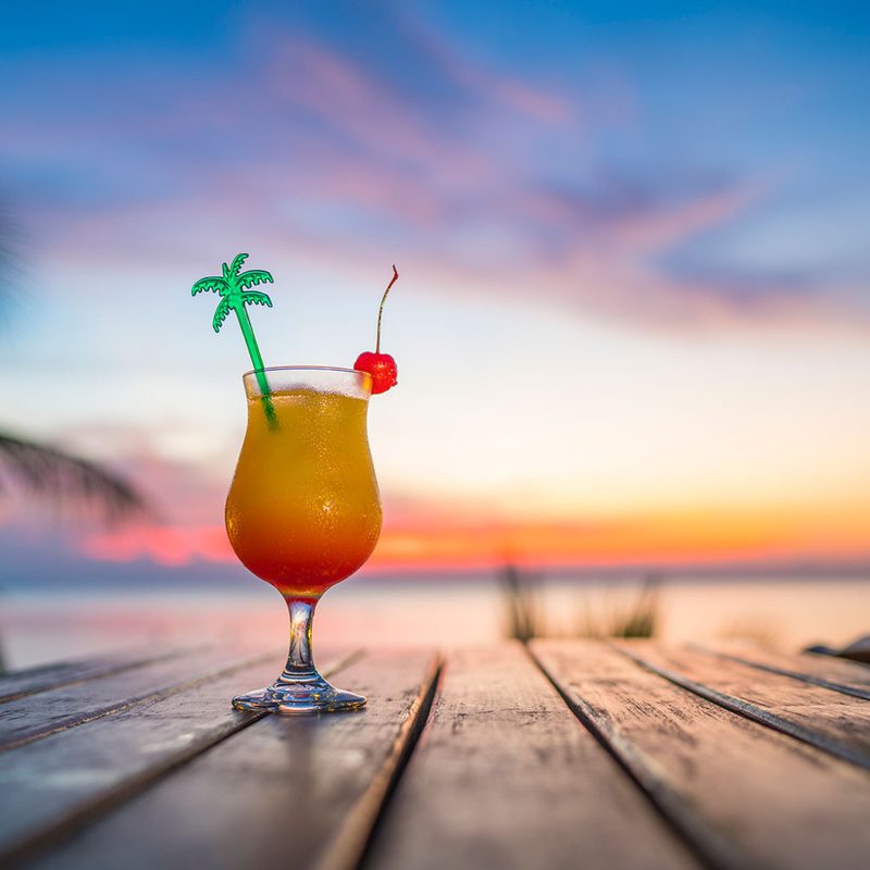Hurricane Glass at sunset.